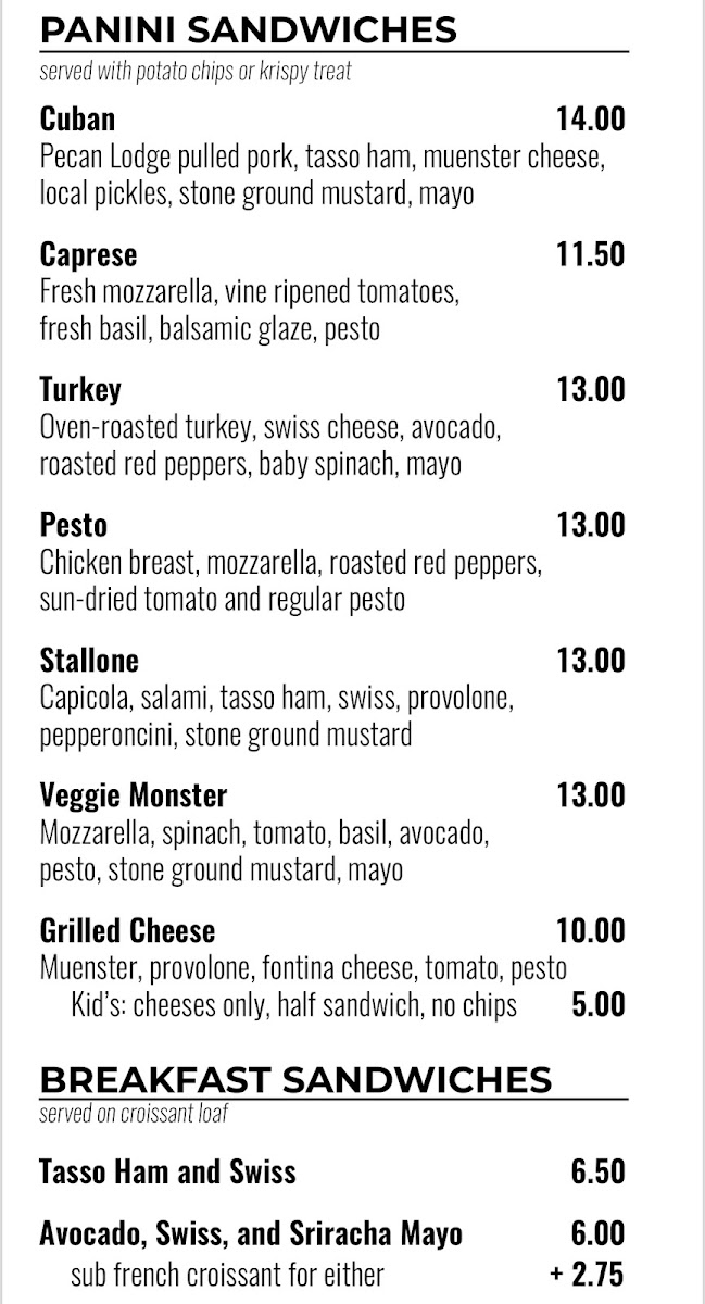 Civil Pour Coffee + Beer Menu - Image 3