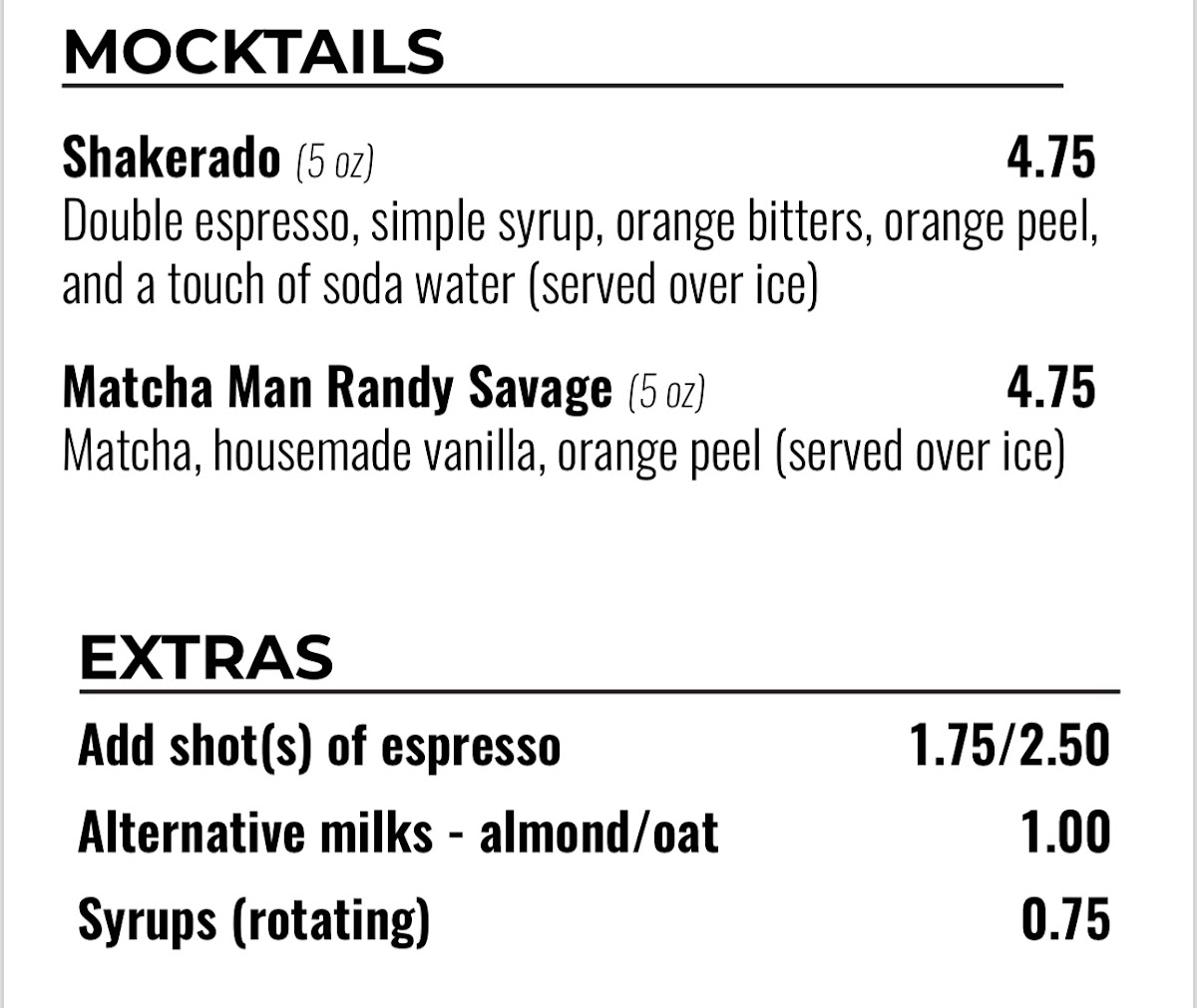 Civil Pour Coffee + Beer Menu - Image 6